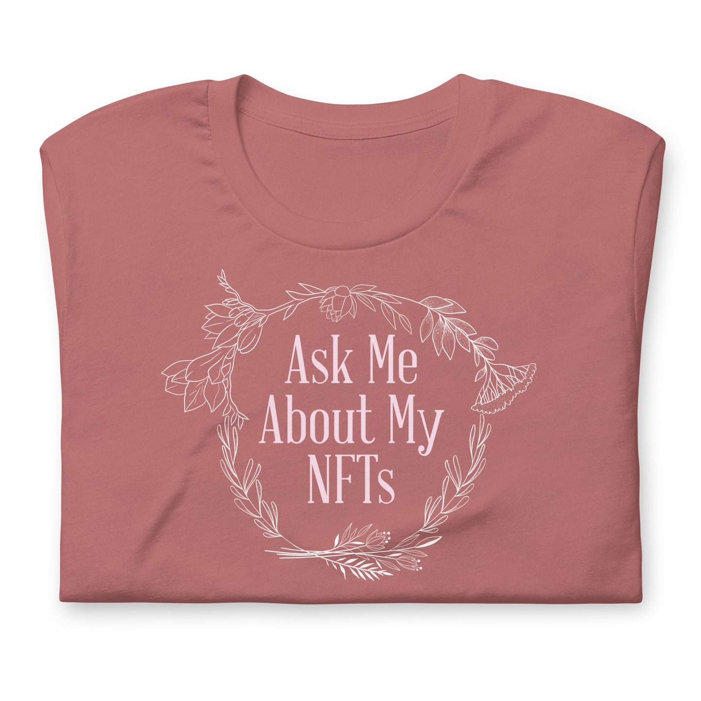Ask Me About My NFTs Floral Shirt | Crypto Non Fungible Apparel