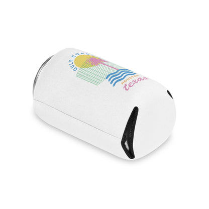 Gulf Coast HTX Koozie | Retro 80s Houston Can Cooler Gift