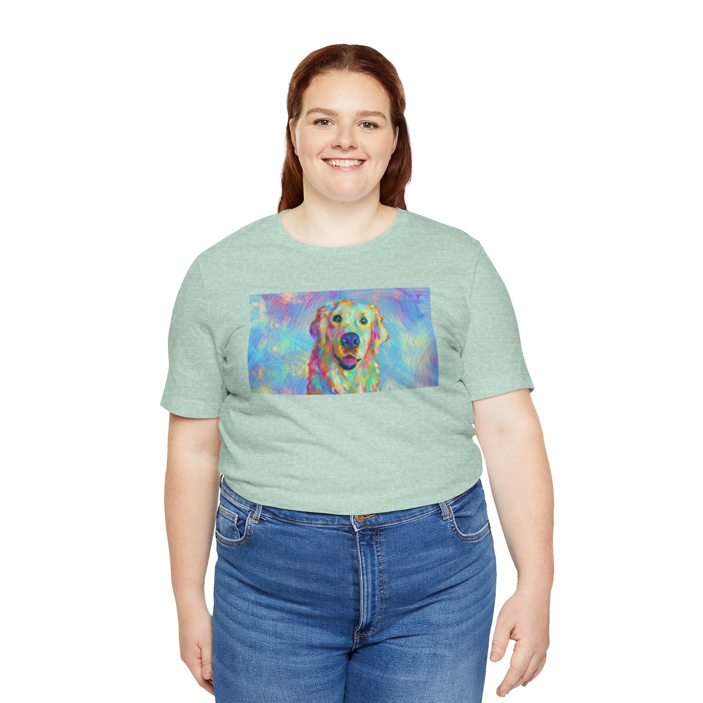 Colorful Golden Retriever Shirt - Painterly Pop Art Dog Tee