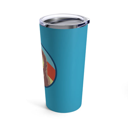 Sloth Keepin It Real Tumbler 20oz Cup | Punny Cute Drinkware | Retro Sunset