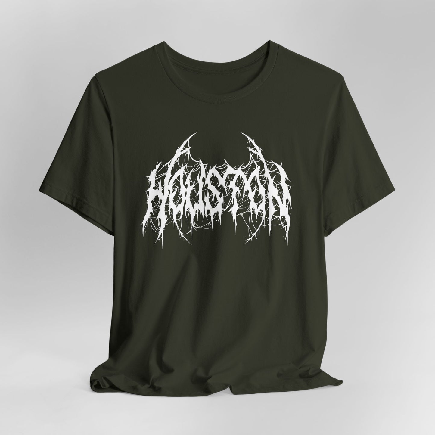 Houston Heavy Metal Logo T-Shirt - Black and White Graphic Tee