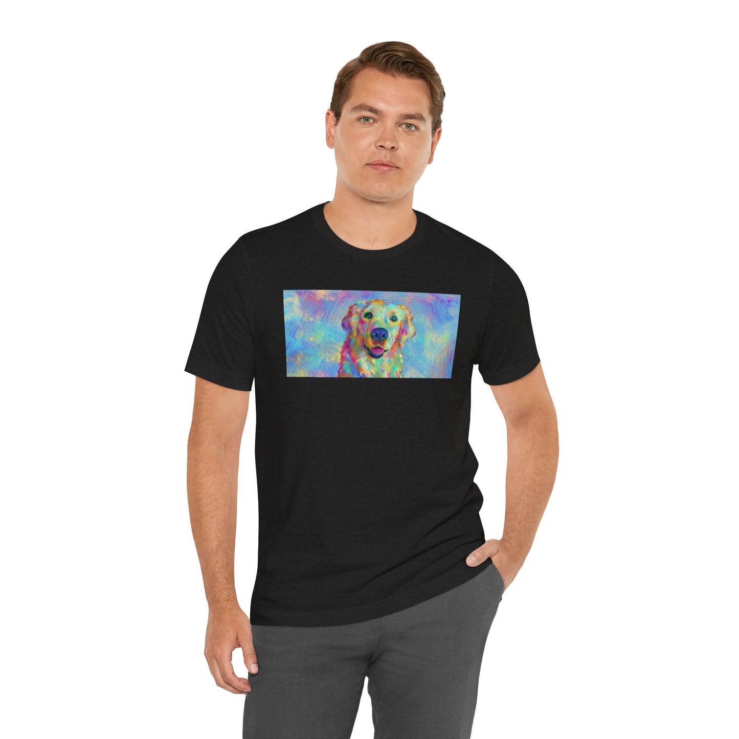 Colorful Golden Retriever Shirt - Painterly Pop Art Dog Tee
