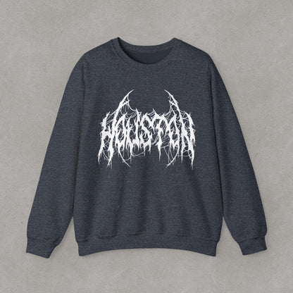 Houston Heavy Metal Sweatshirt - HTX Grunge Logo