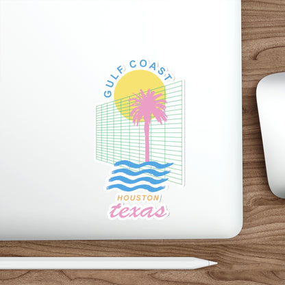 Gulf Coast Houston Sticker - HTX Tropical Beach Vibes