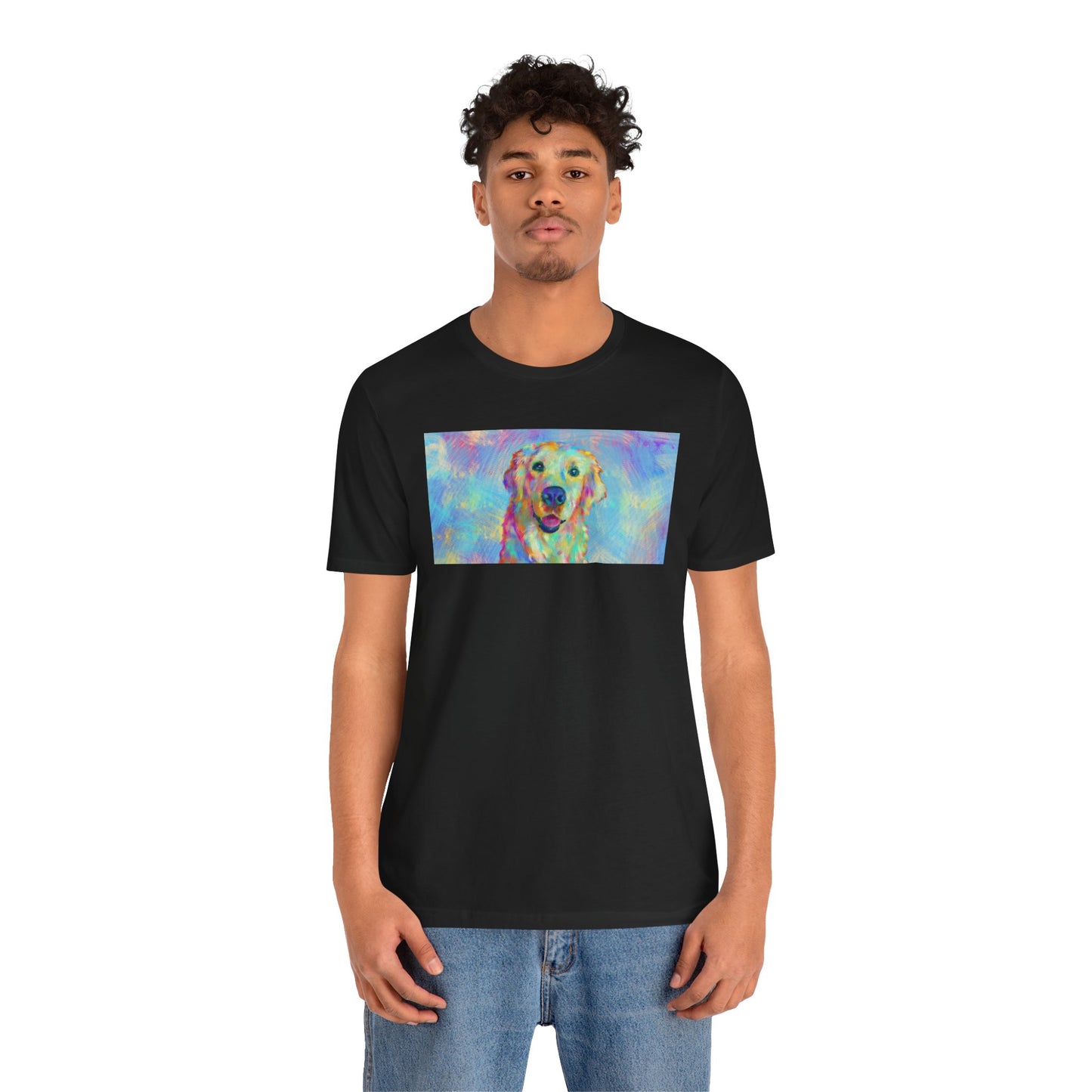 Colorful Golden Retriever Shirt - Painterly Pop Art Dog Tee