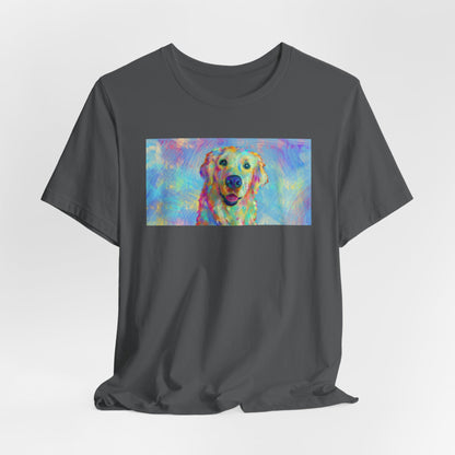 Colorful Golden Retriever Shirt - Painterly Pop Art Dog Tee