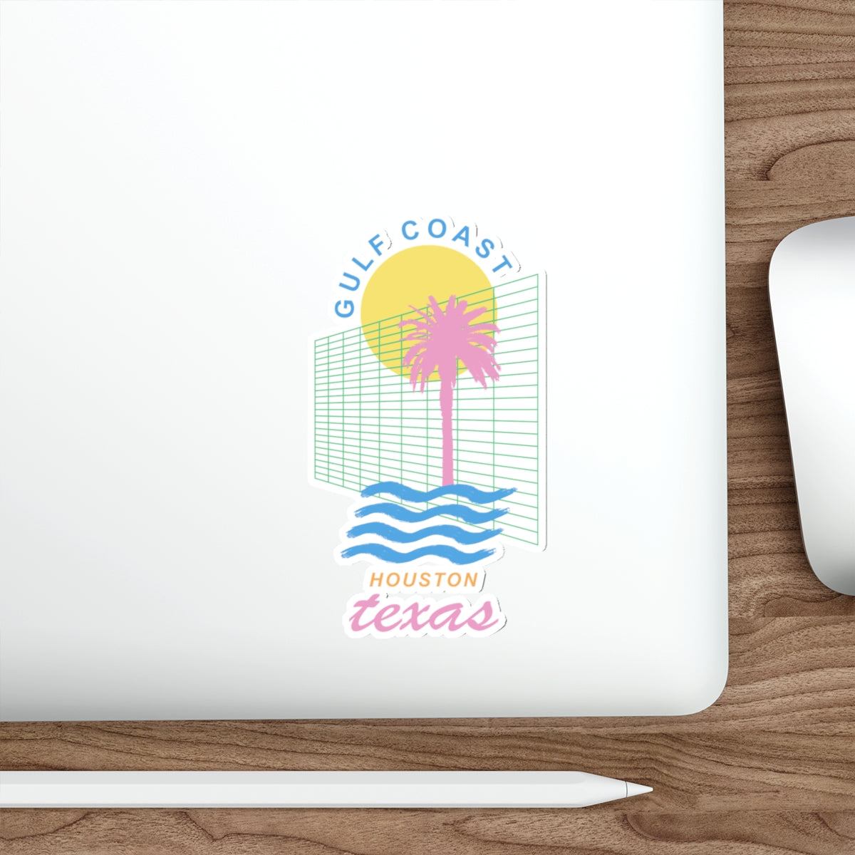Gulf Coast Houston Sticker - HTX Tropical Beach Vibes
