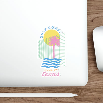 Gulf Coast Houston Sticker - HTX Tropical Beach Vibes