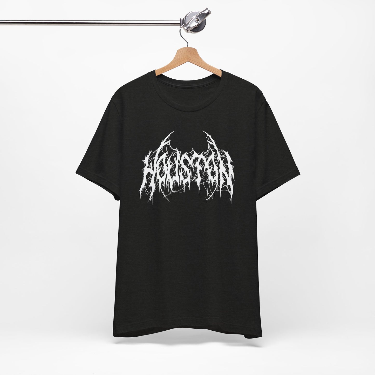 Houston Heavy Metal Logo T-Shirt - Black and White Graphic Tee
