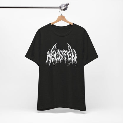 Houston Heavy Metal Logo T-Shirt - Black and White Graphic Tee
