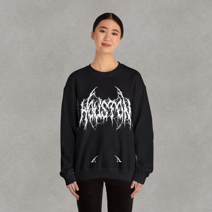 Houston Heavy Metal Sweatshirt - HTX Grunge Logo
