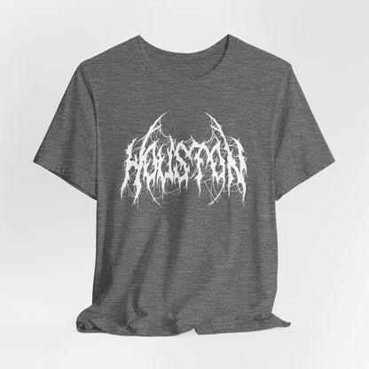 Houston Heavy Metal Logo T-Shirt - Black and White Graphic Tee