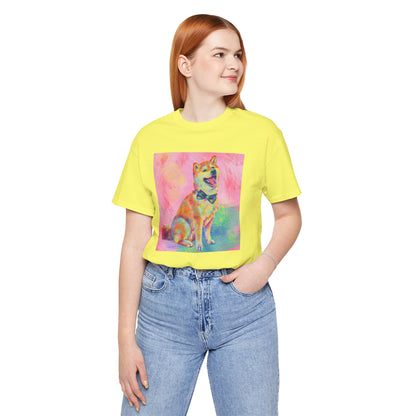 Colorful Shiba Inu Shirt - Painterly Pop Art Dog Tee
