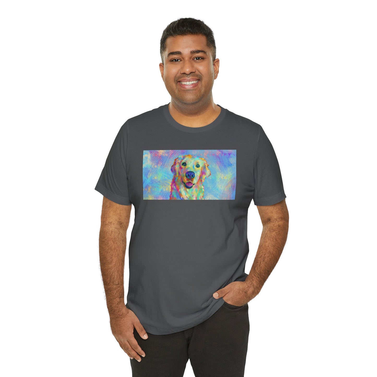 Colorful Golden Retriever Shirt - Painterly Pop Art Dog Tee