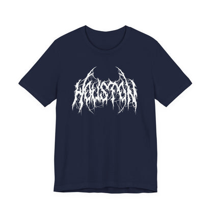 Houston Heavy Metal Logo T-Shirt - Black and White Graphic Tee