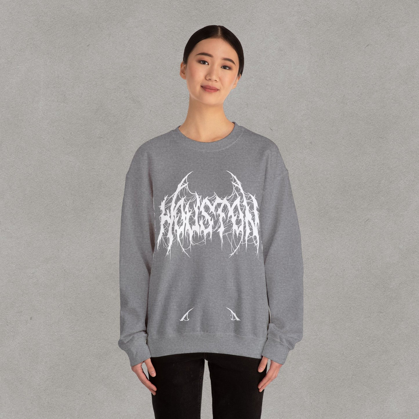 Houston Heavy Metal Sweatshirt - HTX Grunge Logo