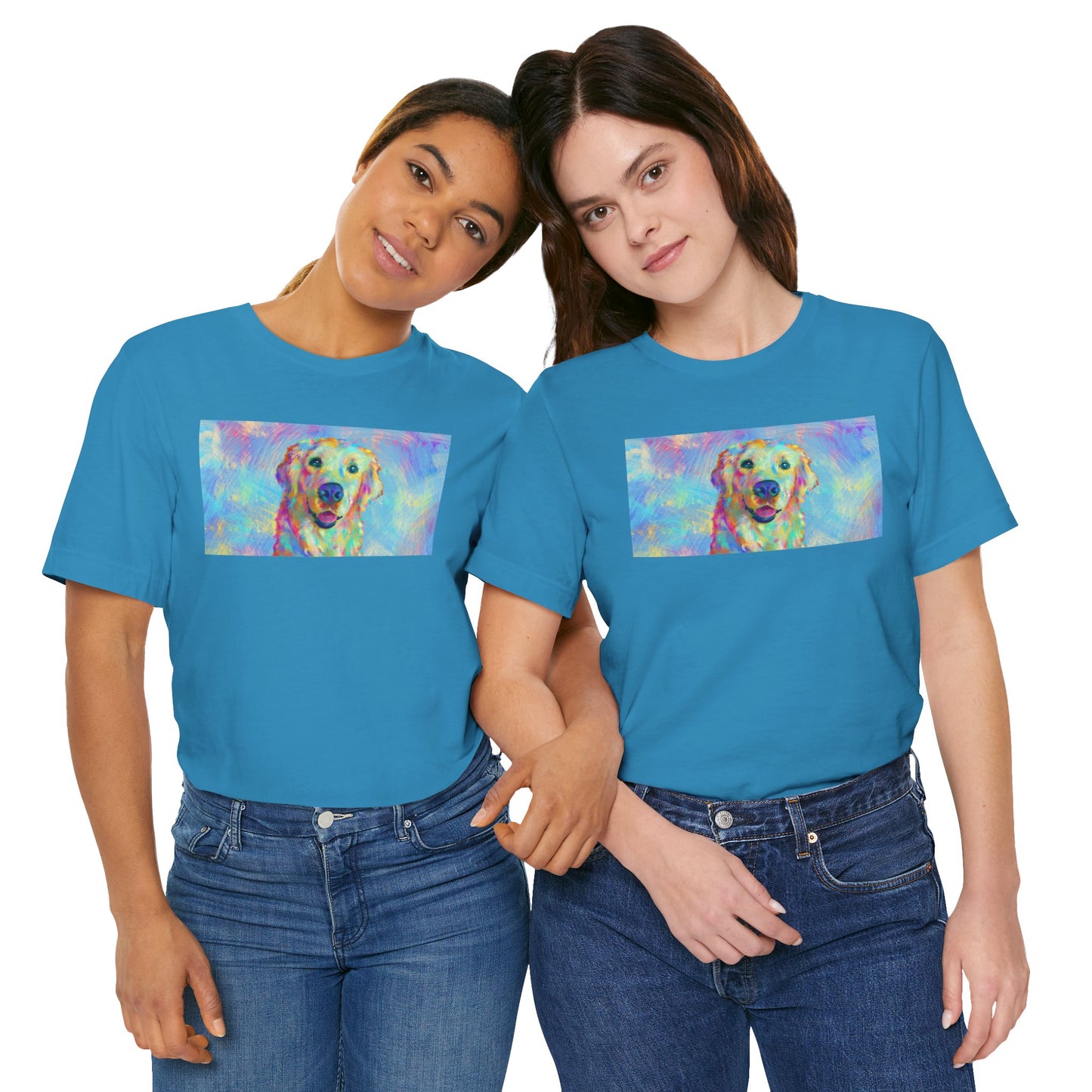 Colorful Golden Retriever Shirt - Painterly Pop Art Dog Tee
