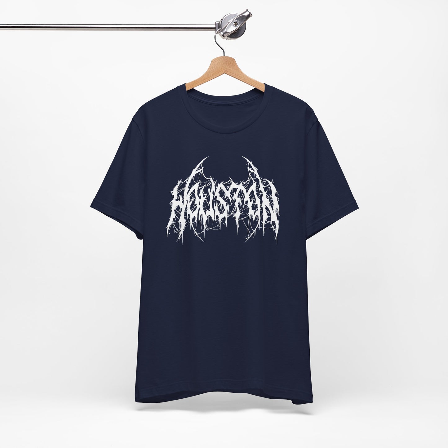 Houston Heavy Metal Logo T-Shirt - Black and White Graphic Tee