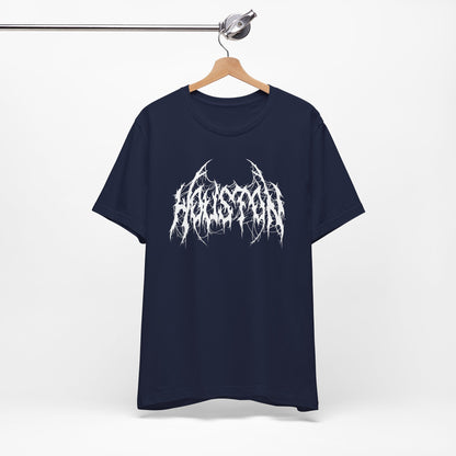 Houston Heavy Metal Logo T-Shirt - Black and White Graphic Tee