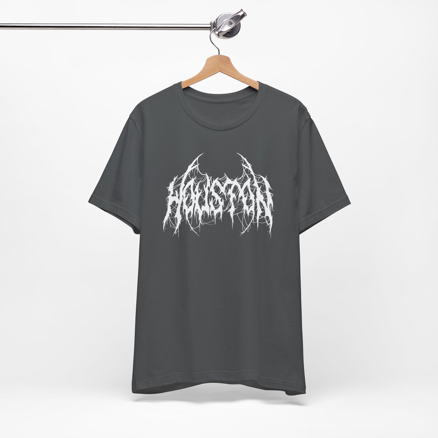 Houston Heavy Metal Logo T-Shirt - Black and White Graphic Tee