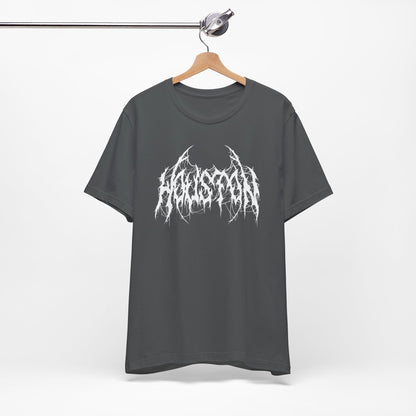 Houston Heavy Metal Logo T-Shirt - Black and White Graphic Tee