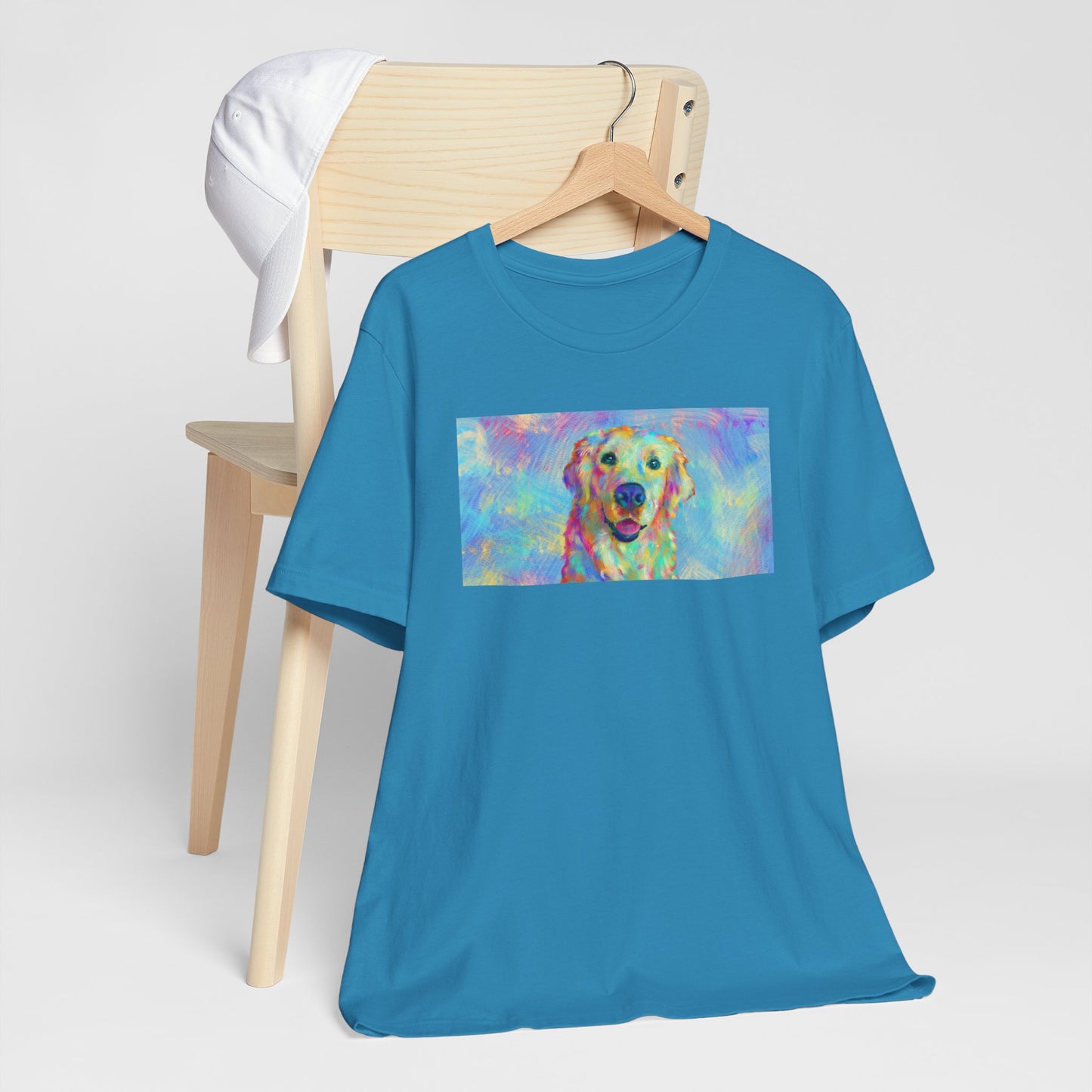 Colorful Golden Retriever Shirt - Painterly Pop Art Dog Tee