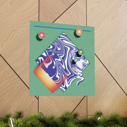 Interim - Original Art Print | Retro Abstract Geometric Poster