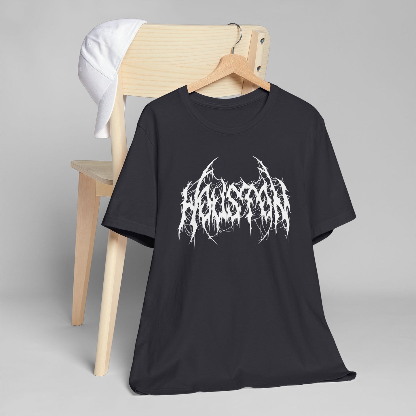 Houston Heavy Metal Logo T-Shirt - Black and White Graphic Tee