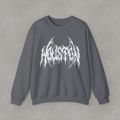 Houston Heavy Metal Sweatshirt - HTX Grunge Logo