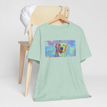 Colorful Golden Retriever Shirt - Painterly Pop Art Dog Tee