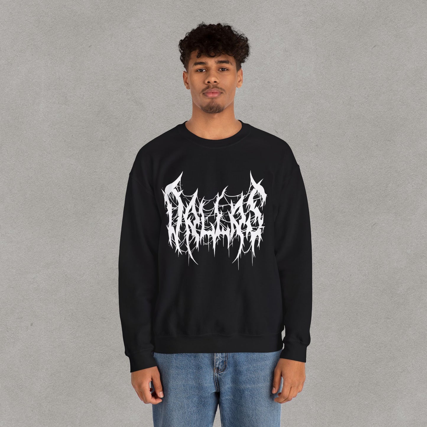 Dallas Heavy Metal Sweatshirt - Black and White Streetwear