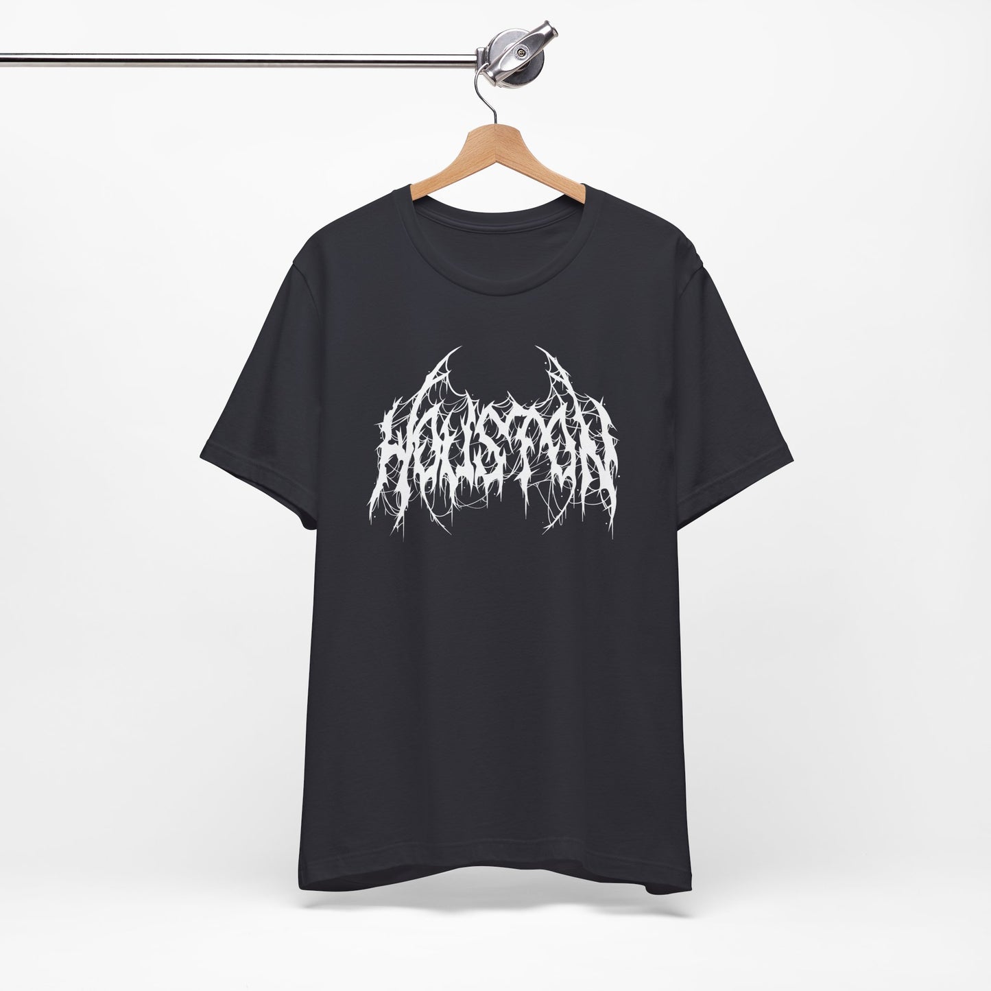 Houston Heavy Metal Logo T-Shirt - Black and White Graphic Tee