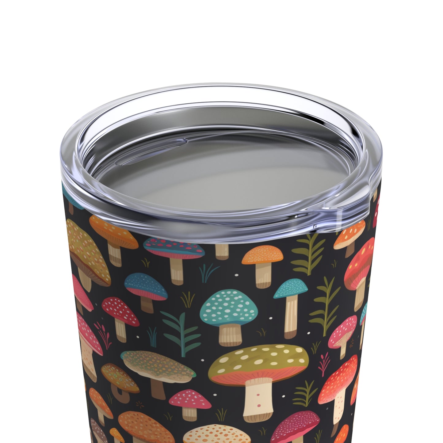 Tiny Mushrooms Tumbler 20oz Cup - Cute Cartoon Mystical Pattern Chill Drinkware