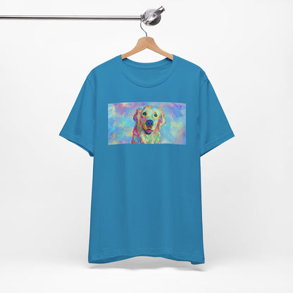 Colorful Golden Retriever Shirt - Painterly Pop Art Dog Tee