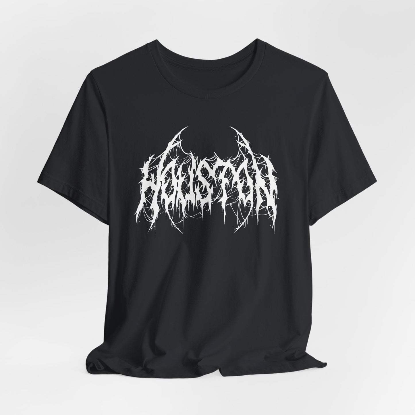 Houston Heavy Metal Logo T-Shirt - Black and White Graphic Tee