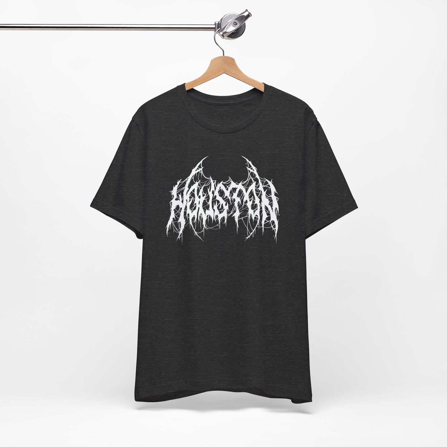 Houston Heavy Metal Logo T-Shirt - Black and White Graphic Tee