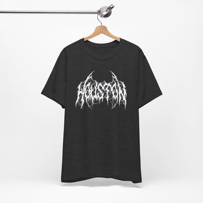 Houston Heavy Metal Logo T-Shirt - Black and White Graphic Tee
