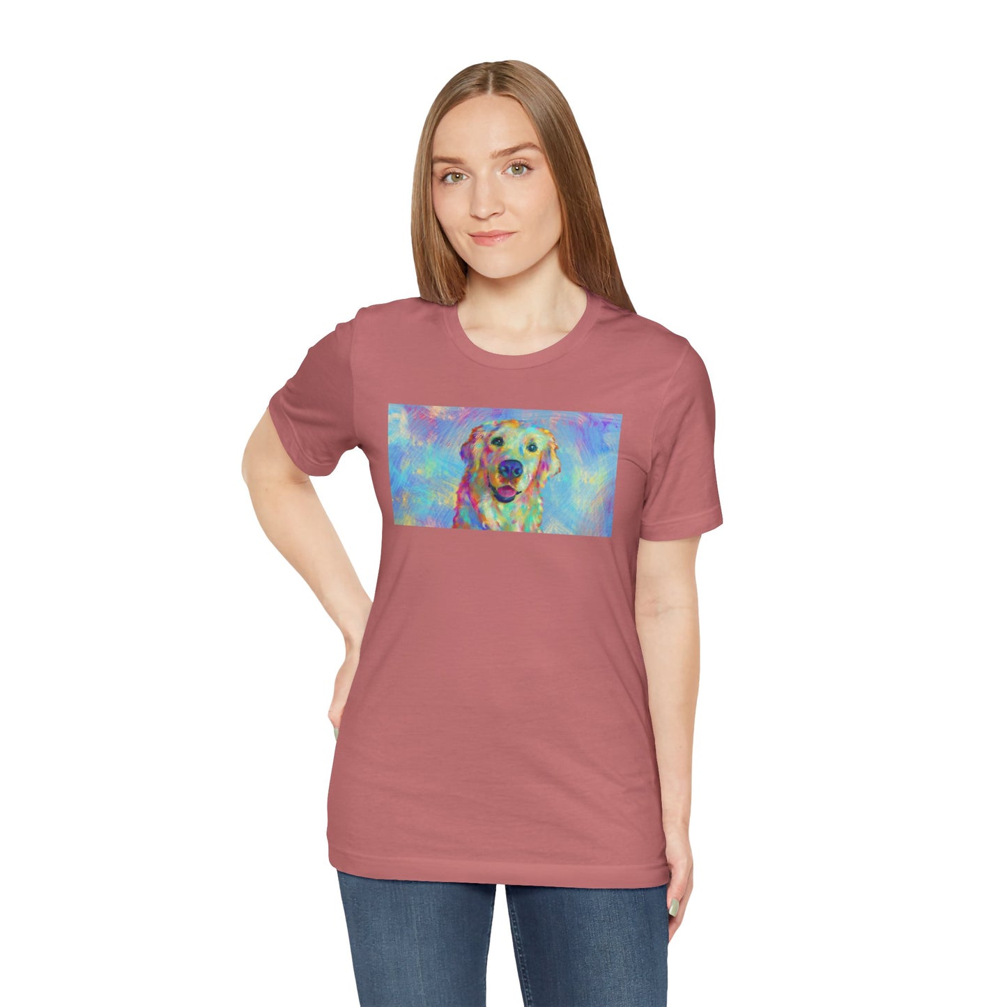 Colorful Golden Retriever Shirt - Painterly Pop Art Dog Tee