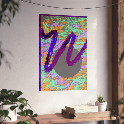 Scribble Neon Poster Art Print | Abstract, Geometric, Minimal 80's Decor, Nostalgia