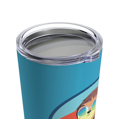 Sloth Keepin It Real Tumbler 20oz Cup | Punny Cute Drinkware | Retro Sunset