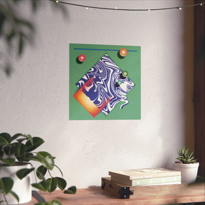Interim - Original Art Print | Retro Abstract Geometric Poster