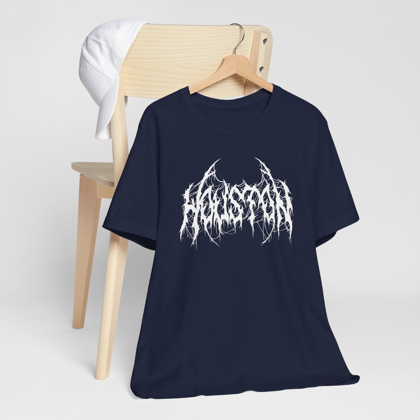 Houston Heavy Metal Logo T-Shirt - Black and White Graphic Tee