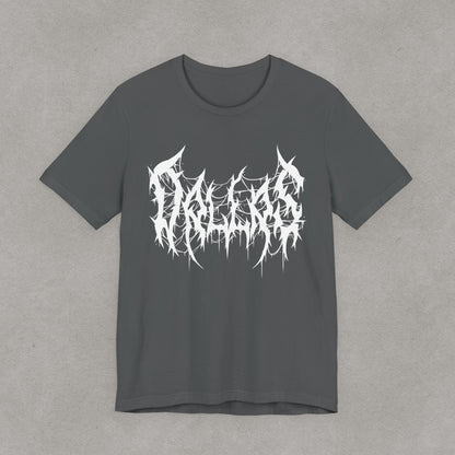 Dallas Heavy Metal Logo T-Shirt - Black and White Graphic Tee