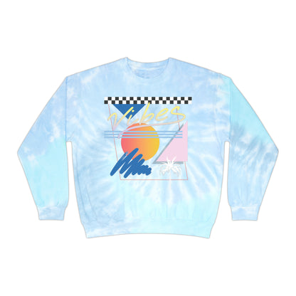 Vibes Vaporwave Tie-Dye Sweatshirt Sweater | Skater Trippy Aesthetic | Miami Geometric