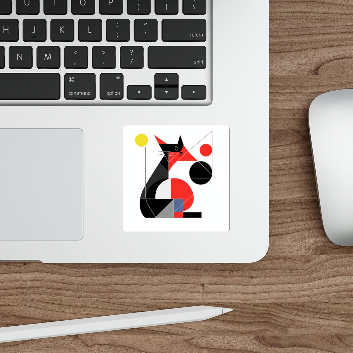 Meowhaus #4 Bauhaus Mondrian Inspired Abstract Cat Sticker