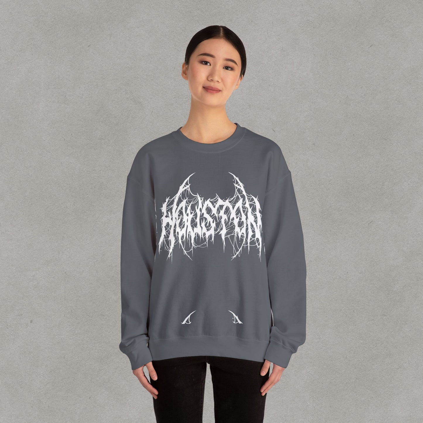Houston Heavy Metal Sweatshirt - HTX Grunge Logo