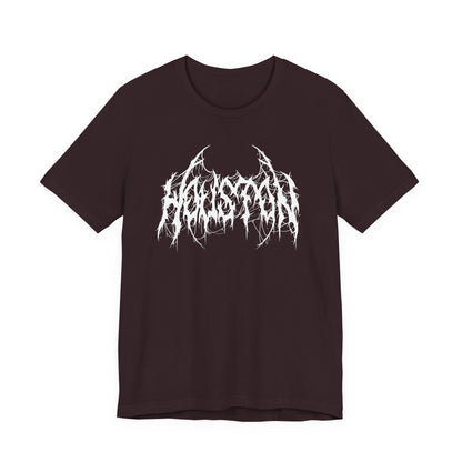 Houston Heavy Metal Logo T-Shirt - Black and White Graphic Tee