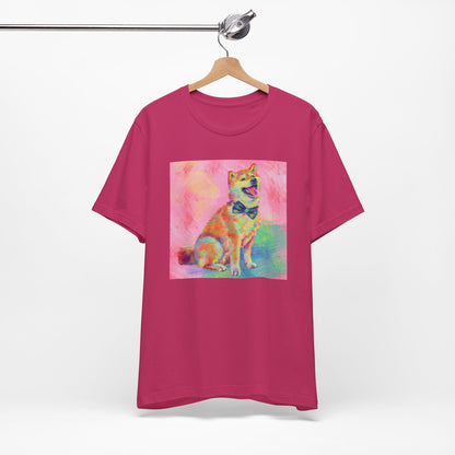 Colorful Shiba Inu Shirt - Painterly Pop Art Dog Tee