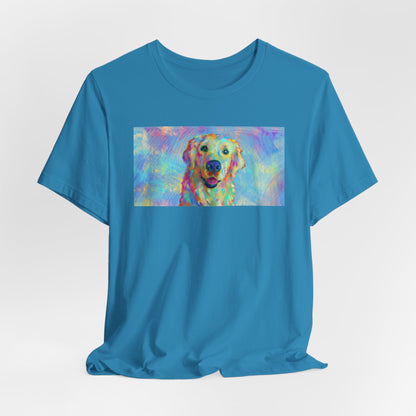 Colorful Golden Retriever Shirt - Painterly Pop Art Dog Tee