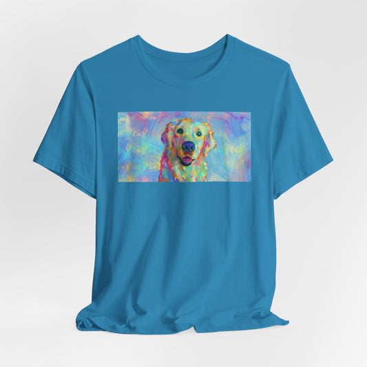 Colorful Golden Retriever Shirt - Painterly Pop Art Dog Tee